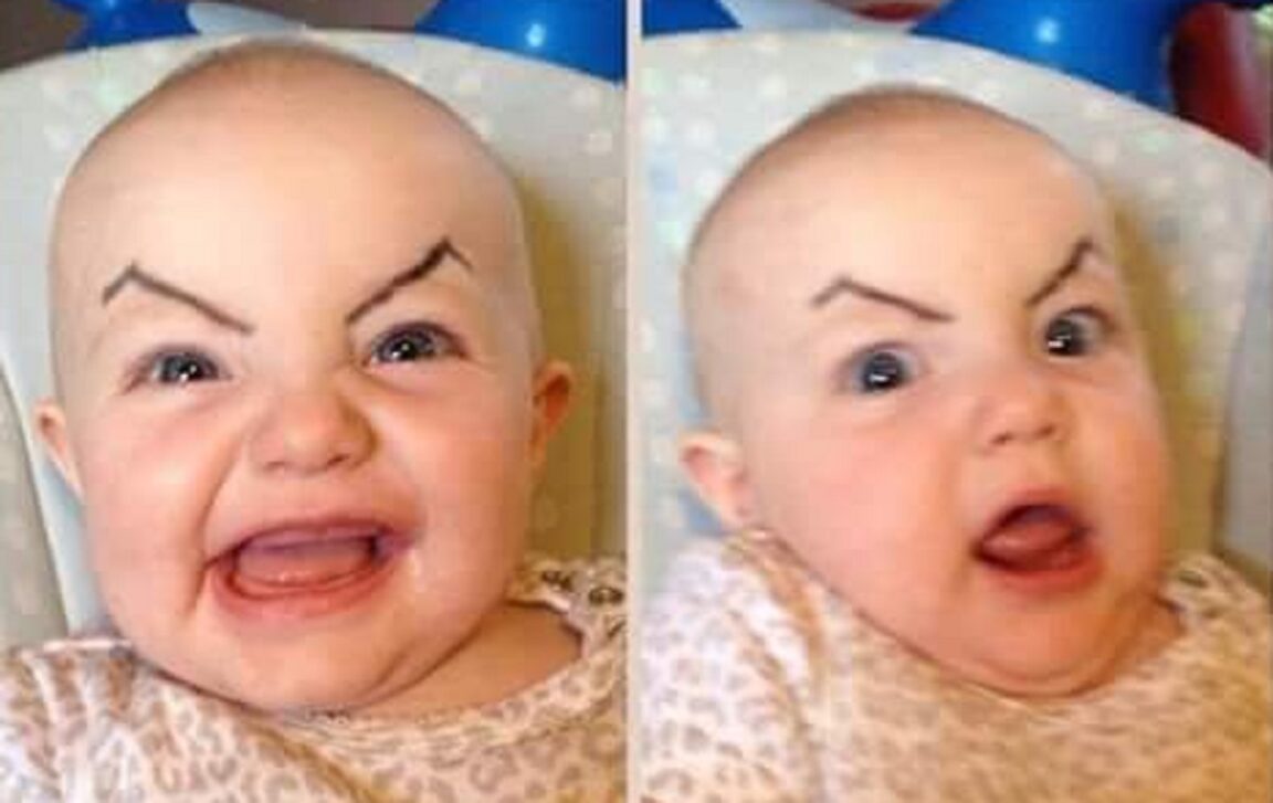 Una mamá aburrida maquilla a su bebé y publica fotos en Internet: recibe violentas críticas
