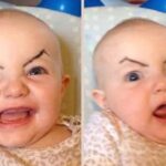 Una mamá aburrida maquilla a su bebé y publica fotos en Internet: recibe violentas críticas