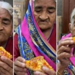 Desi Nani muerde un trozo de pizza por primera vez y su reacción no tiene precio