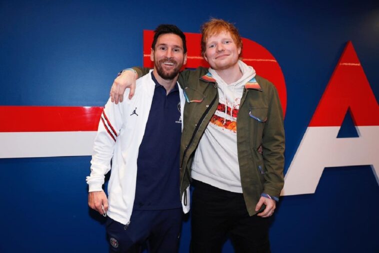 Ed Sheeran y la historia del vídeo viral con Antonela Roccuzzo la esposa de Messi