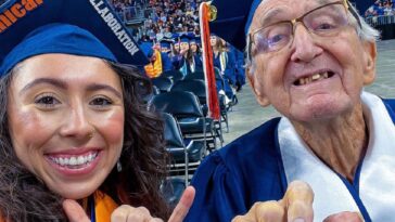 Un abuelo de 87 años se gradúa con su nieta de una universidad en Estados Unidos