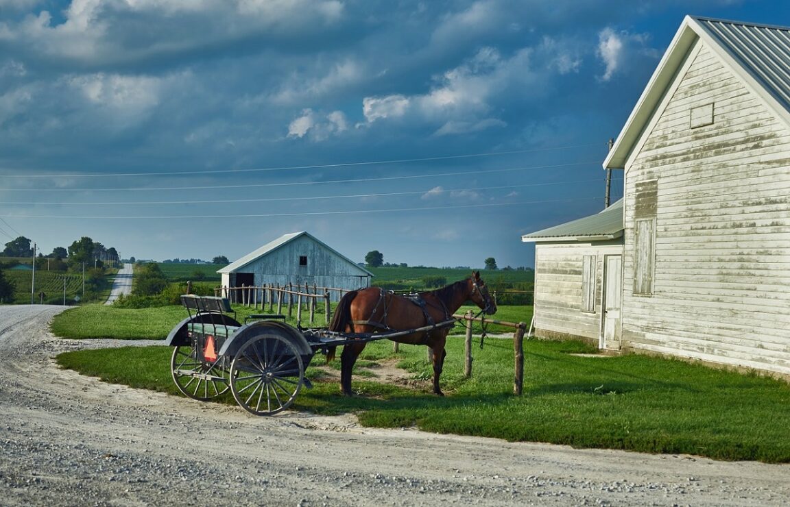 Mira cómo 80 hombres amish se unen para mover una casa con sus propias manos