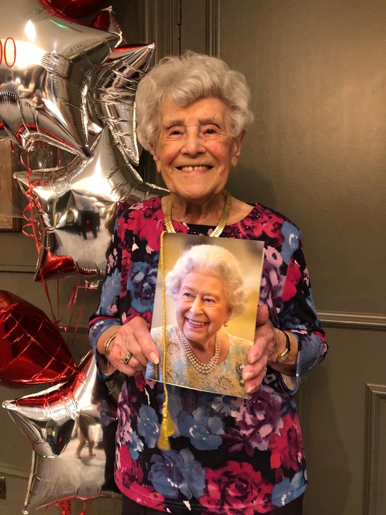 beryl carr on her 100th birthday