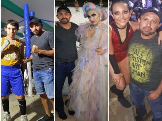 Padre se hace viral por su amor y apoyo incondicional a sus tres hijos: un boxeador, una ‘drag queen’ y una bailarina