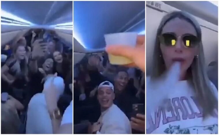 Los influencers se van de fiesta en un avión sin máscaras ni espaciadores: se arriesgan a una multa de hasta 5.000 dólares