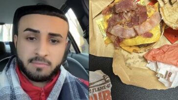 Hombre «vomita durante días» tras comer accidentalmente una comida de Burger King «cargada de tocino»