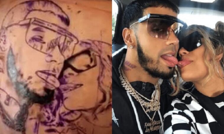 ‘Anuel AA’ le dice adiós al tatuaje que se hizo en su espalda de su ex novia ‘Karol G’