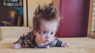 Una adorable niña es comparada con Jimmy Neutron gracias a su pelo que «crece hacia arriba»