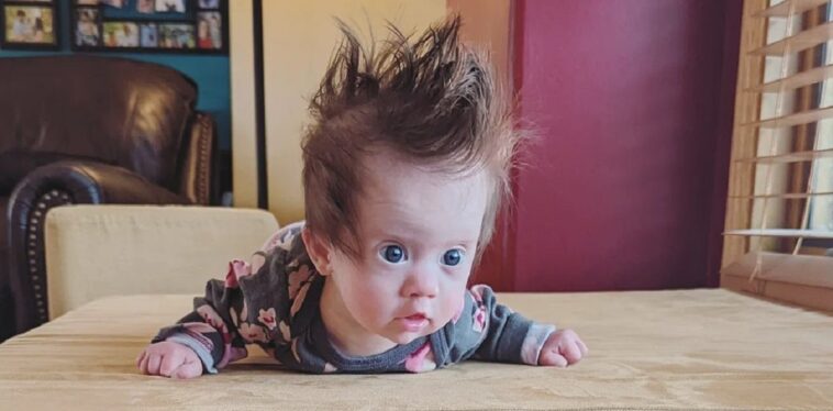 Una adorable niña es comparada con Jimmy Neutron gracias a su pelo que «crece hacia arriba»