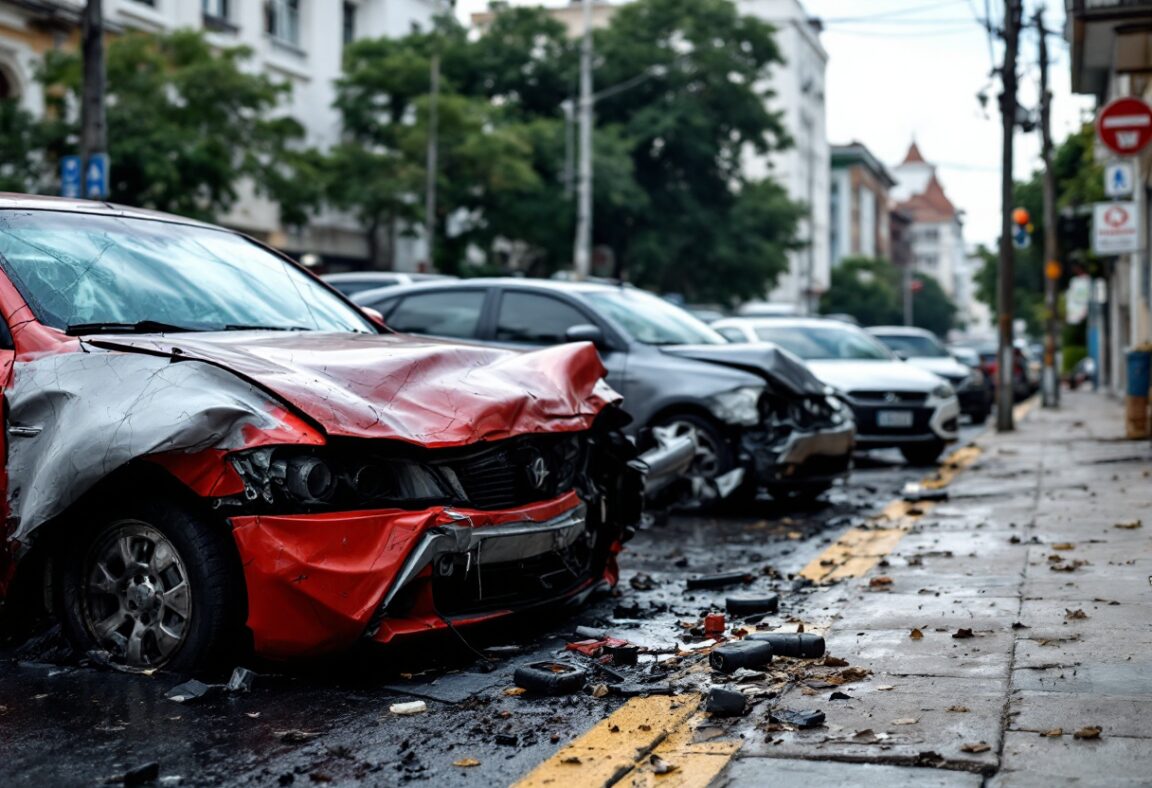 Immagine del tragico incidente stradale a Medellín