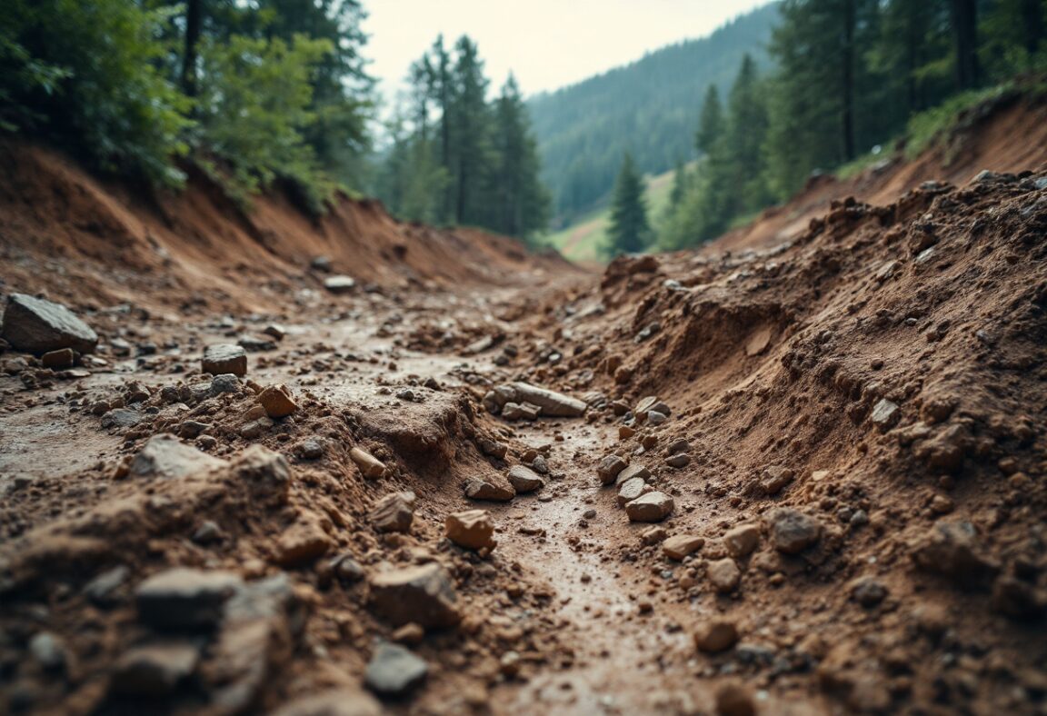 Immagine dell'avalanchas causate dal desbordamiento in Nariño