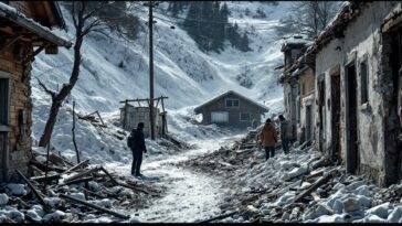 Immagine della devastazione causata dall'avalancha a Nariño