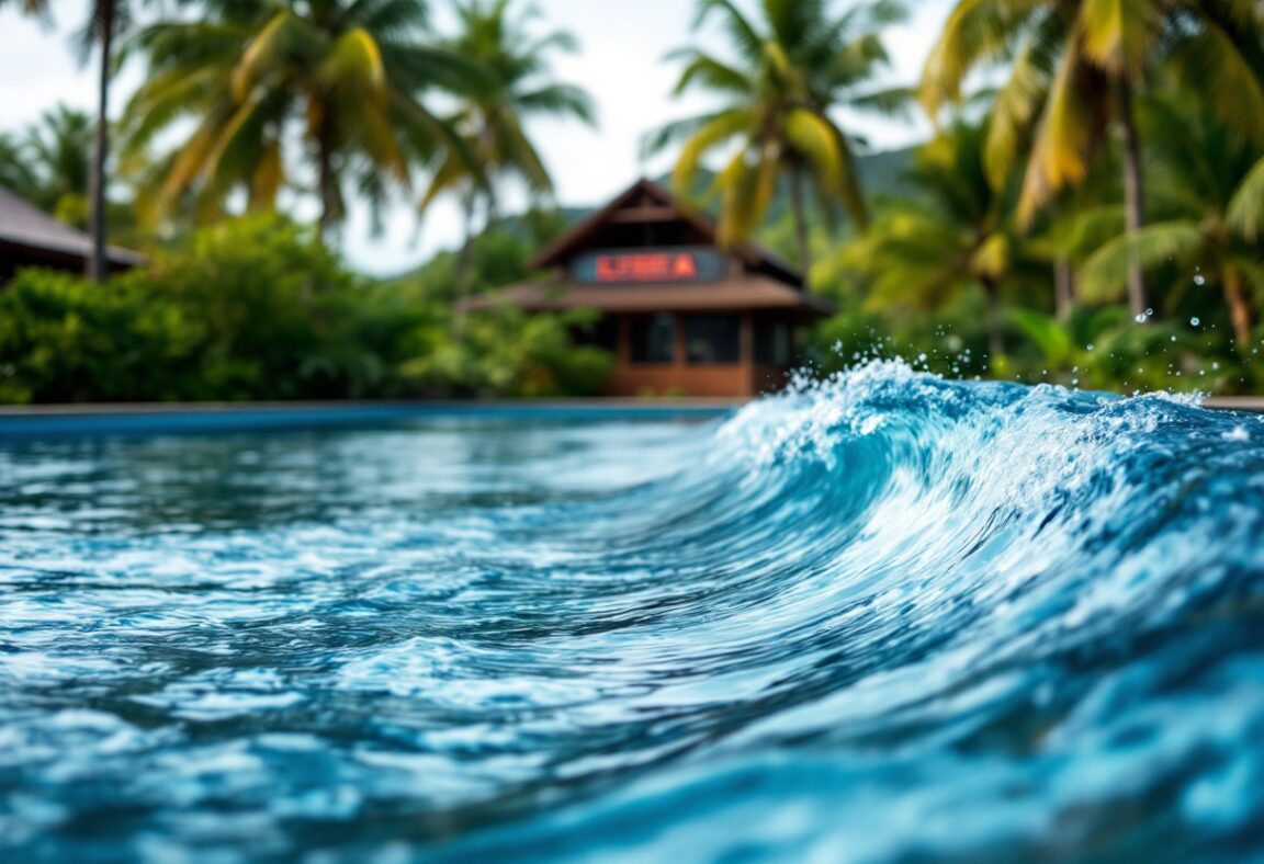 Vista exterior del nuevo Boa Vista Surf Lodge en Brasil