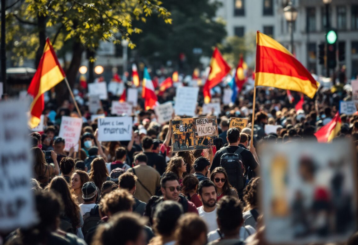 Manifestazione della CGT per il paro di 36 ore