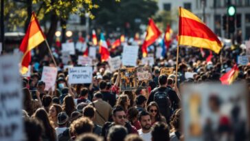 Manifestazione della CGT per il paro di 36 ore