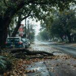 Alberi abbattuti a São Paulo dopo una forte tempesta