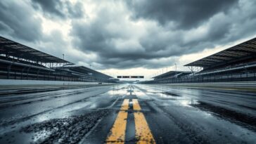 Immagine del Gran Premio di Australia con pioggia e incidenti