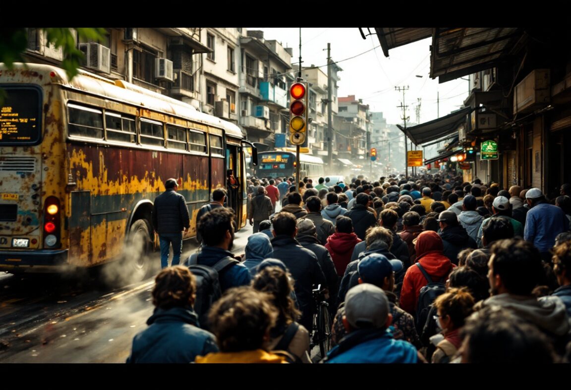 Immagine che rappresenta il caos del trasporto pubblico a Rio