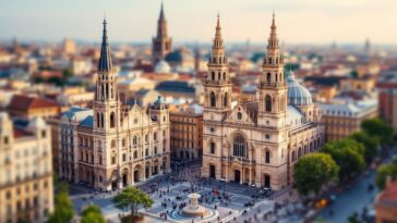 Vista panoramica delle cattedrali di Zaragoza