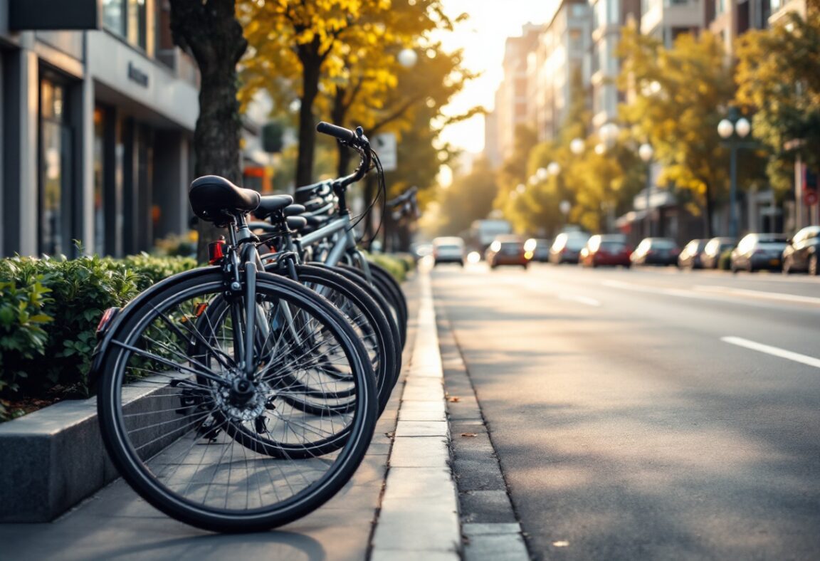 Immagine di un ciclista in una strada di São Paulo