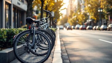 Immagine di un ciclista in una strada di São Paulo