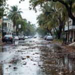 Ciclón Alfred impactando Queensland con fuertes lluvias