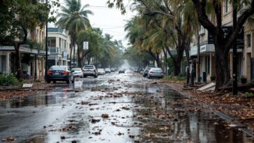 Ciclón Alfred impactando Queensland con fuertes lluvias