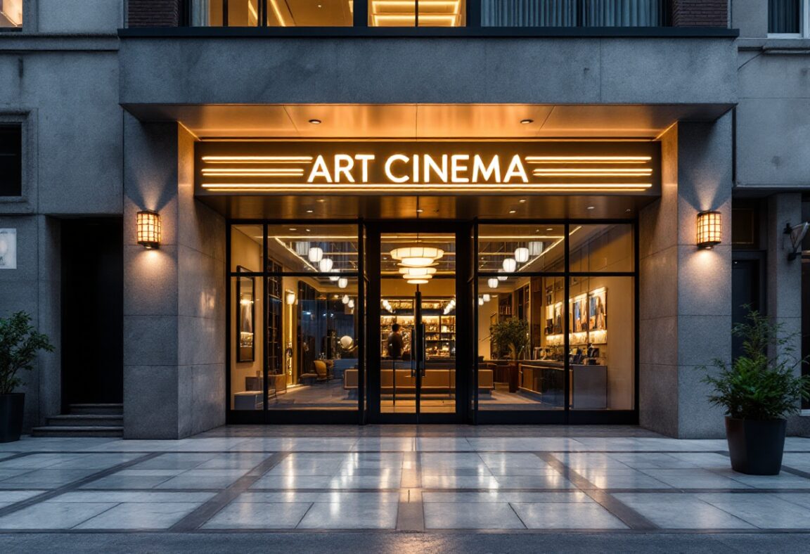 Vista panoramica de un cine moderno en São Paulo