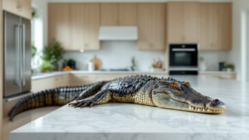 Cocodrilo entra nella cucina di un uomo in Florida