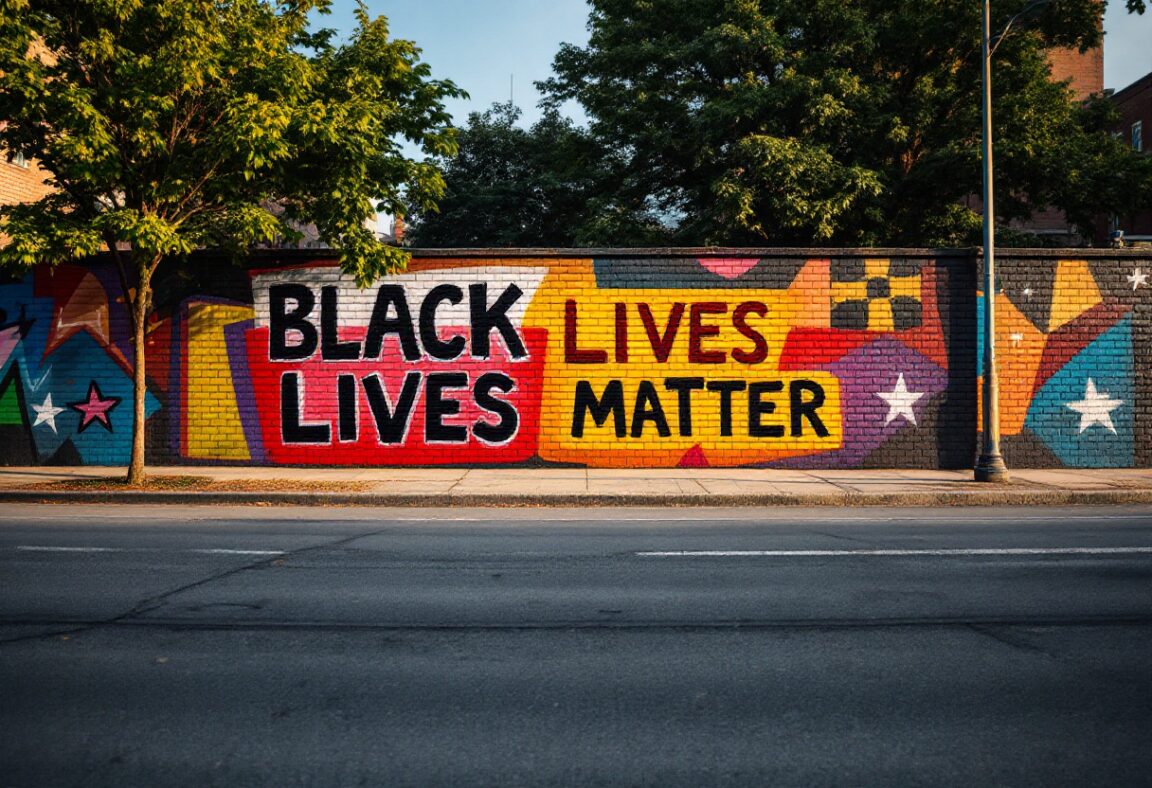 Mural di Black Lives Matter a Washington DC