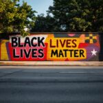 Mural di Black Lives Matter a Washington DC