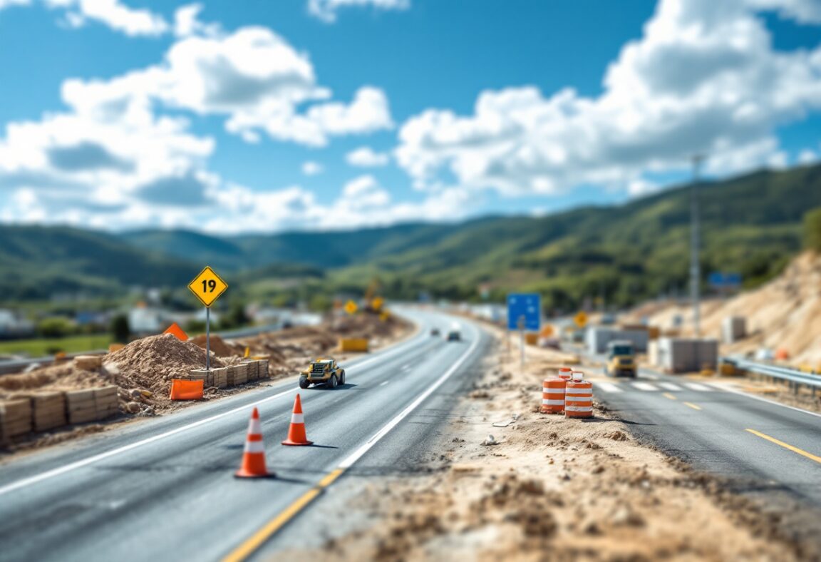 Immagine della Autopista 19 a Córdoba in fase di completamento