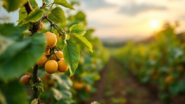 Aviación agrícola en Brasil con cultivos en el campo