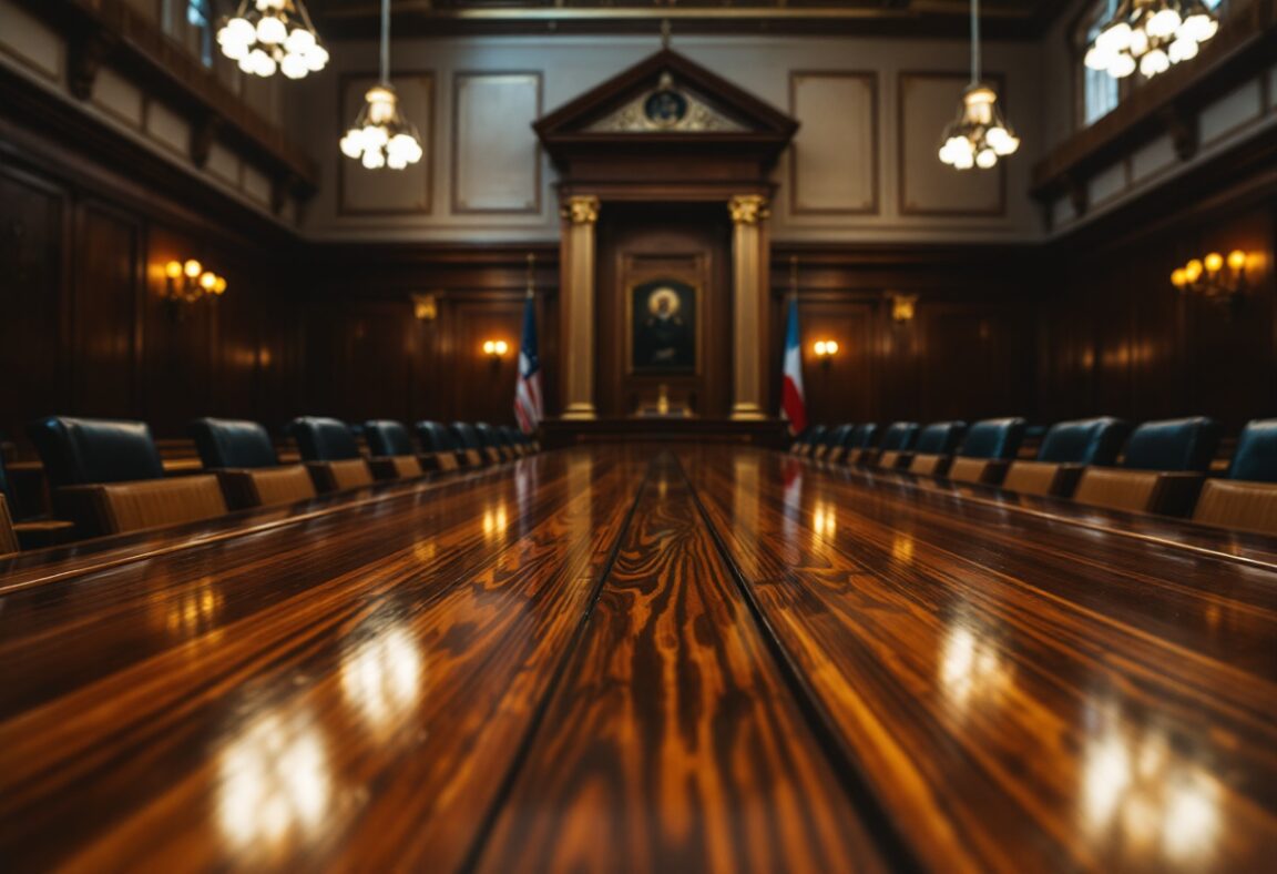 Senadores discutiendo intensamente sobre la Corte Suprema