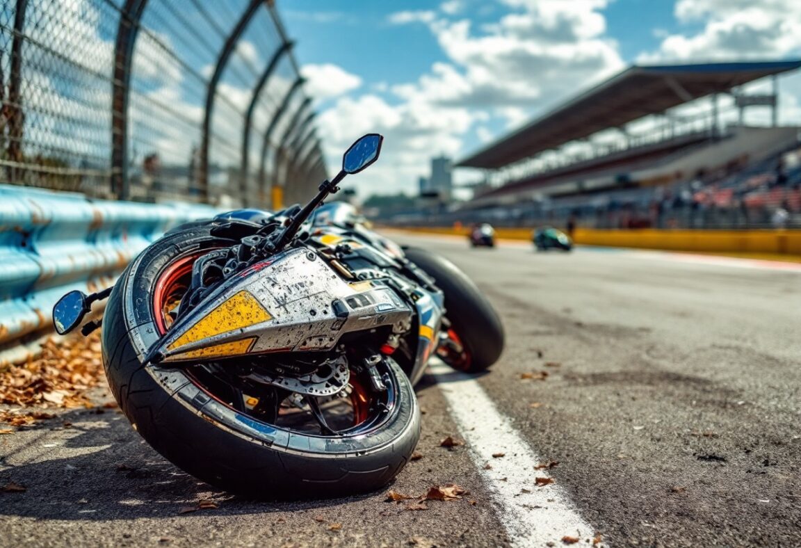 Valentín Perrone durante il suo debutto in Moto3 in Argentina