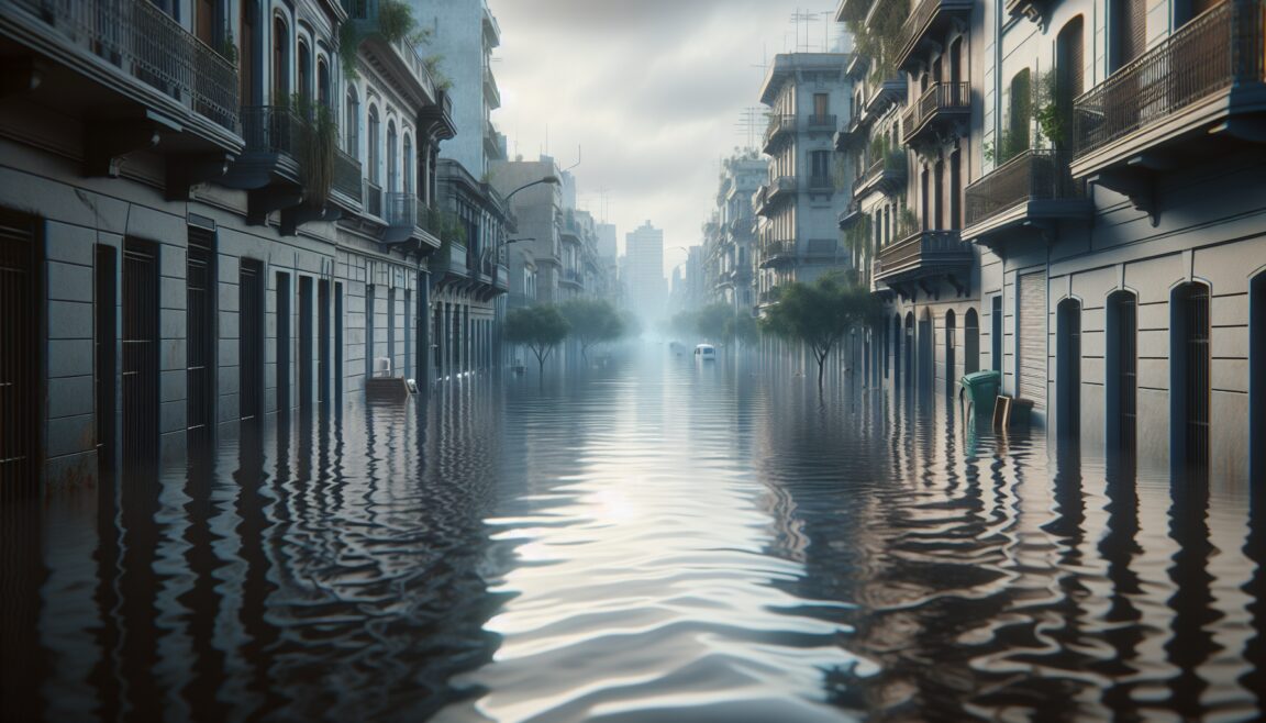 Vecinos enfrentando la tormenta en Buenos Aires