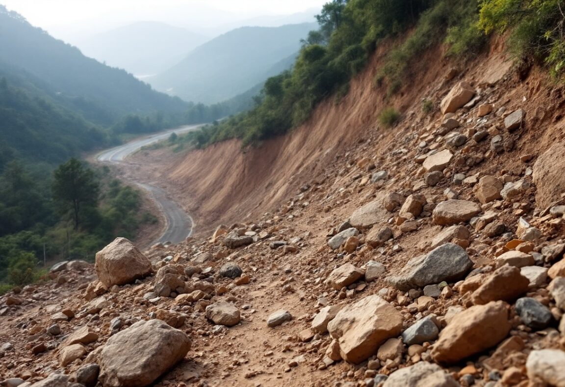 Immagine dei deslizamientos in Nariño che colpiscono la mobilità