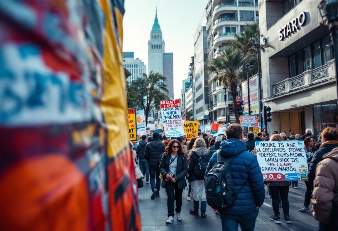 Manifestazione sulla libertà di espressione in EE.UU.