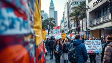 Manifestazione sulla libertà di espressione in EE.UU.