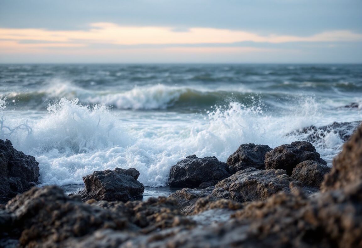 Immagine di un disastro ecologico nel Mar del Nord