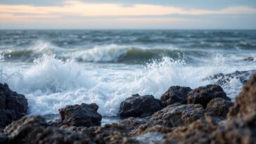 Immagine di un disastro ecologico nel Mar del Nord