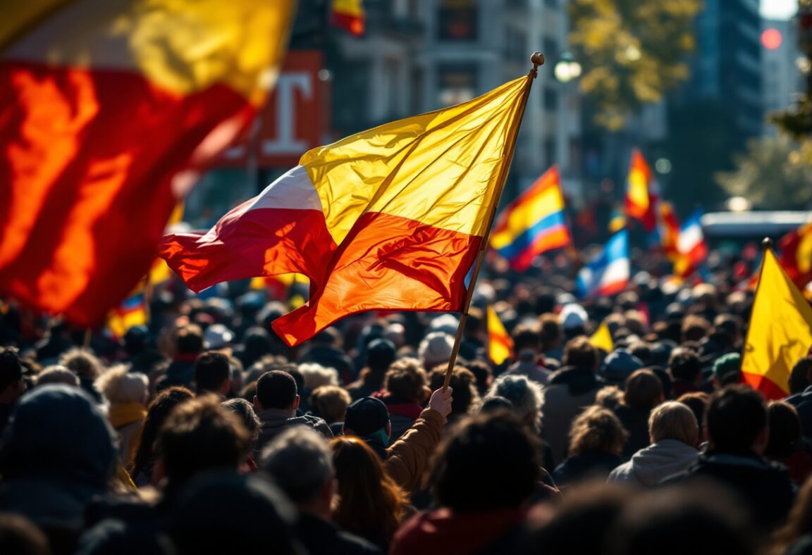 Manifestazione di jubilati con tensioni e disturbios