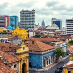 Dron sobrevolando Cartagena en un contexto de seguridad