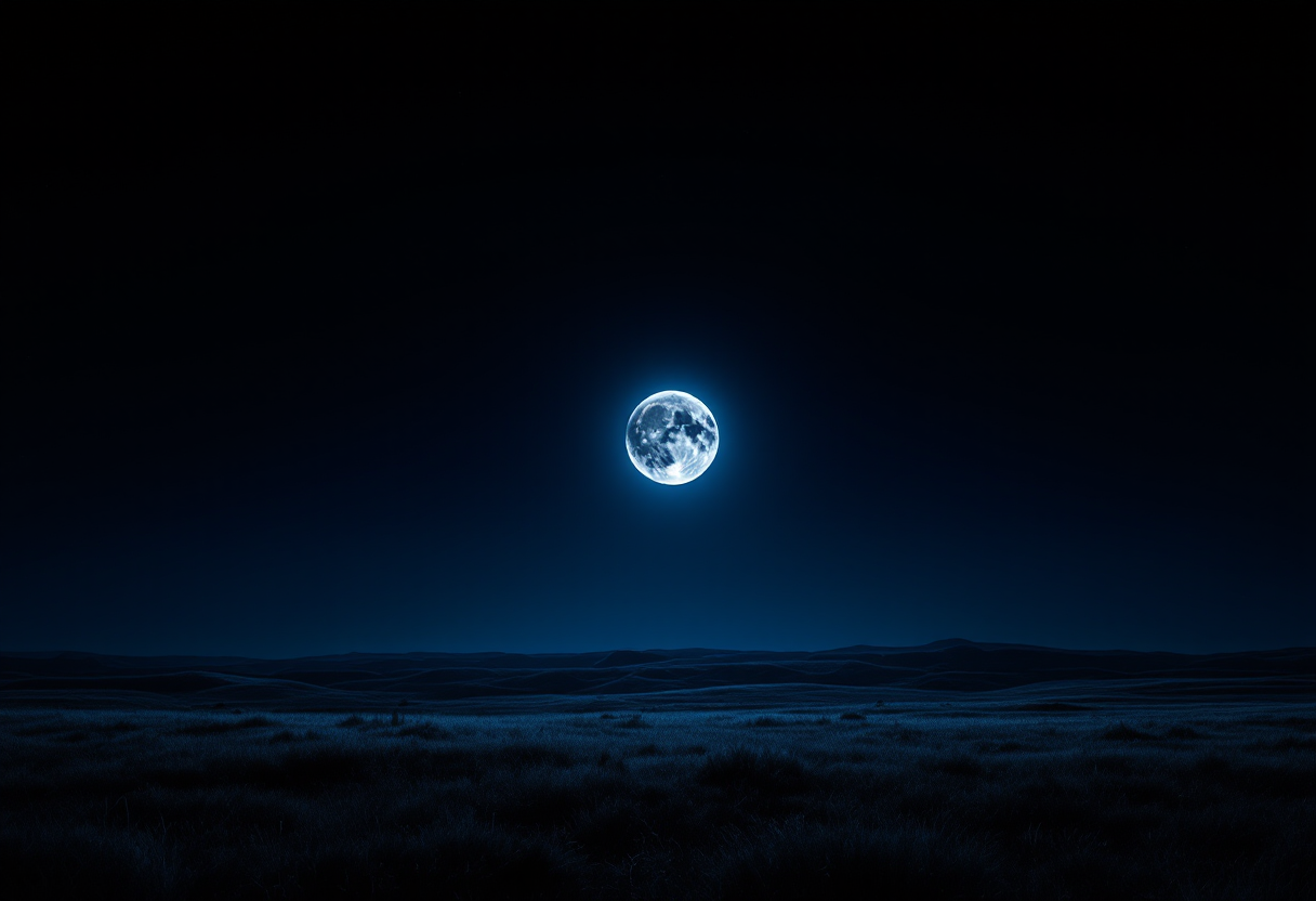 Eclipse lunare totale visibile nel cielo notturno