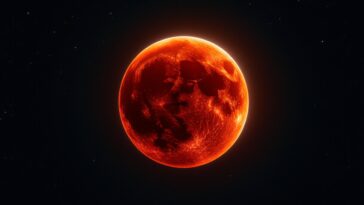 Eclipse lunare totale con luna di sangue marzo 2025