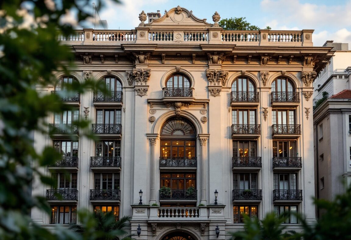 Vista del famoso edificio Chopin a Rio de Janeiro