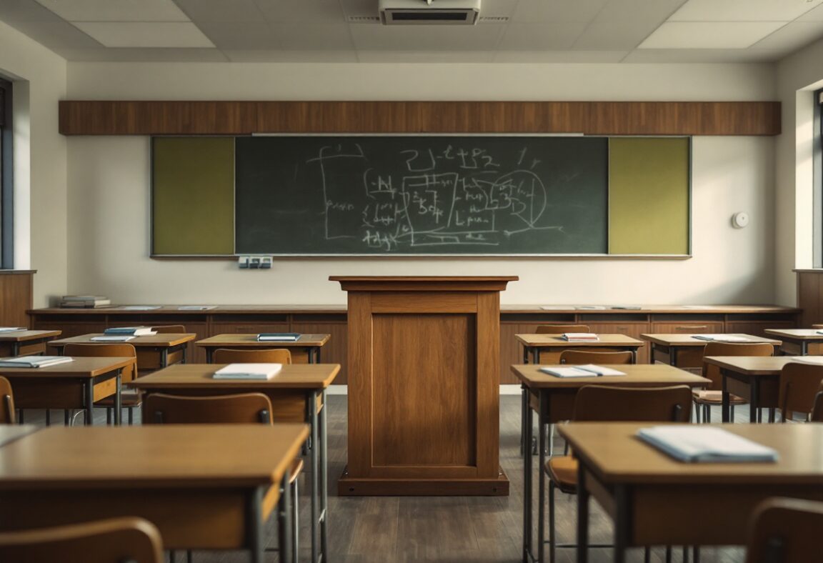 Estudiantes en Brasil durante una clase en el aula