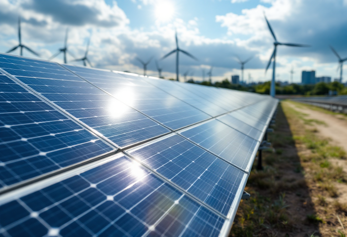 Panorama de energía renovable en Brasil con paneles solares
