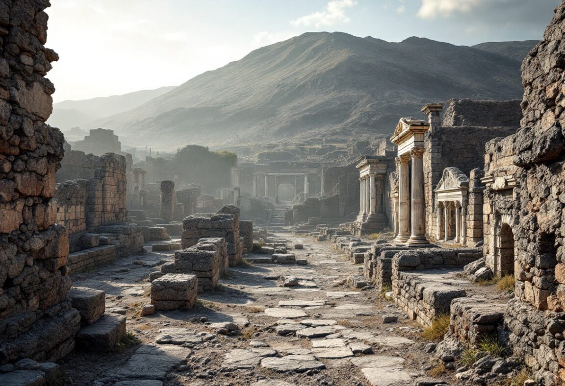 Vista del Vesubio durante una erupción histórica