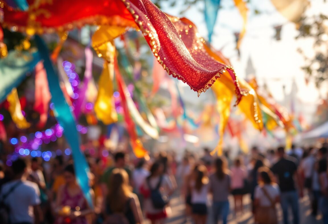 Immagine vibrante del carnaval che celebra la diversità